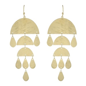 <b>Earrings</b> Hammered Unique Brass Fashion <b>Gold</b> Silver Handmade Jewelry Set Statement <b>Earrings</b> Brass - Product Image 1