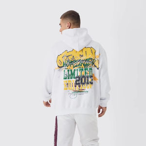 เสื้อสเวตเตอร์มีฮู้ดสำหรับผู้ชายพิมพ์ลาย Dtf เปิดไหล่ผ้าฝ้าย - Product Image 1