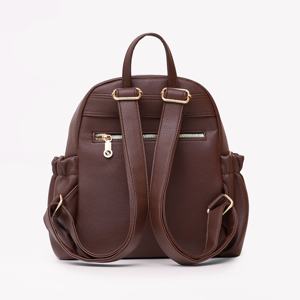 Sac à dos moderne pour femme en cuir de croco et cuir synthétique avec fermeture éclair et intérieur organisé - Product Image 6