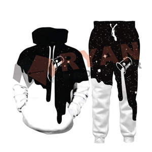 Custom Design Winter Casual Hooded Men Tracksuit From Pakistan Zipper <b>Hoodie</b> Trouser 100% <b>Polyester</b> High Quality Hot Sale Price - Product Image 1
