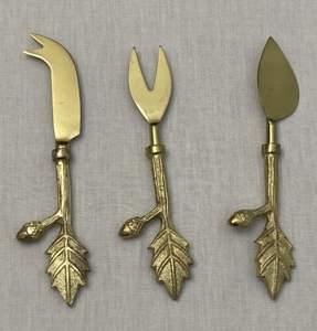 Juego de cuchillos de latón de proveedor mayorista ecológico, juego de cubiertos de diseño estándar de 6 piezas para uso en utensilios de cocina - Product Image 3