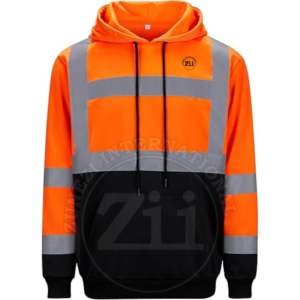 Sudadera de alta visibilidad Hi-vis para hombre Seguridad verde Hi Vis Sudadera con capucha reflectante Jersey Seguridad Sudadera con capucha Manga larga Construcción - Product Image 2