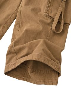 Pantalon cargo marron pour femme, taille haute, jambe large, pantalon utilitaire, streetwear, coupe ample, multi-poches, style vintage - Product Image 3