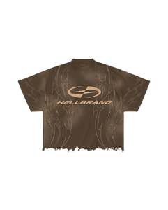 T-shirt à col ras du cou unisexe personnalisé 300 GSM coton sérigraphie T-shirt strass court de détresse ensemble court avec cordon de serrage - Product Image 3