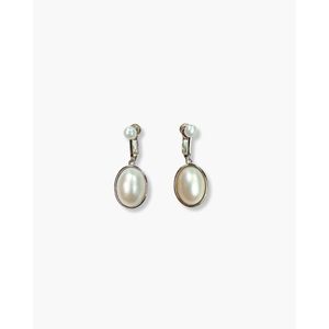 Pendientes de Perlas Ovaladas con Incrustaciones de Perlas - Product Image 1