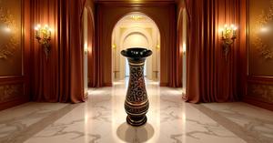 Hecho de latón-Jarrón de 8 pulgadas de alto-Una decoración India rara-Atractivo Nakkashi - Product Image 3