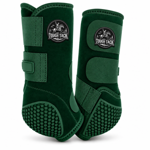 Tough Tack Horse Splint Boots Hunter Green Microfiber Leg Protection with <b>Hex</b> Grip Sole for Riding 2026 - Product Image 1