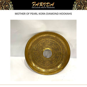 Cachimba de Lujo Decorada con Madreperla, Bañada en Oro, de Acero Inoxidable Plateado Premium, Hecha a Mano con Diseño Egipcio y Diamantes Kora - Product Image 6