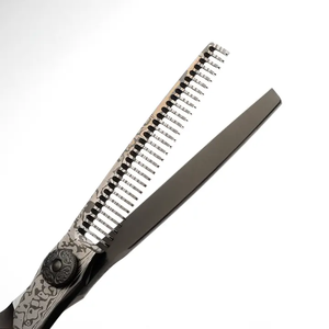 Maquinilla de afeitar negra profesional con estilo completo, mango hecho a medida, tijera de peluquero, el mejor corte de pelo de peluquero, la mejor calidad superior - Product Image 5