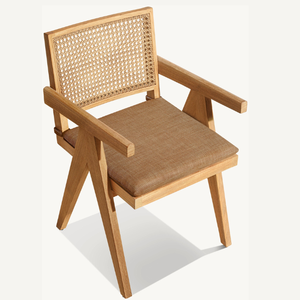 Hot <b>sale</b> single <b>chair</b> made of teak <b>wood</b> with modern design suitable <b>for</b> outdoor with nice rattan accents - Product Image 4