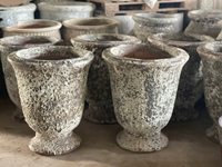 VIETNAM GÉANT FAIT À LA MAIN ANCIENNE ROUILLE ATLANTIS POTS DE JARDIN PLANTEURS VASES EN CÉRAMIQUE POTERIE EXTRA LARGE POUR L'EXTÉRIEUR