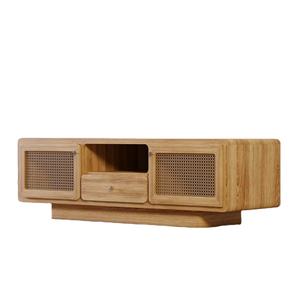 Soporte de TV de diseño minimalista de madera maciza hecho en Indonesia para comedor, muebles de sala de estar de Hotel en apartamentos - Product Image 1