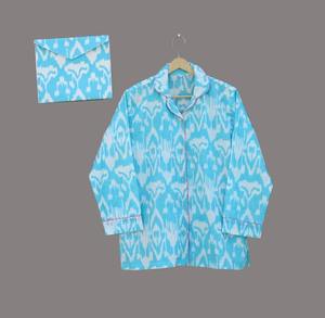 Conjunto de pijama de algodón hecho a mano indio para mujer, conjunto de ropa de salón con estampado de bloques de verano, pijama de boda para damas de honor, conjunto de pijama personalizado - Product Image 2