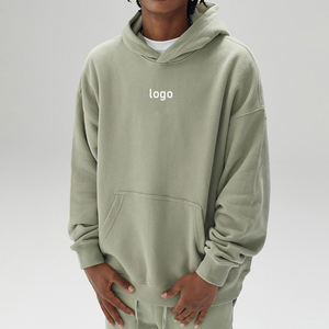 Nouveauté : sweat-shirt en coton pour homme, design oversize, uni, chaud, épais, vêtements d'hiver, manches longues, poche en coton, sweat-shirt tendance pour homme - Product Image 6