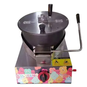 JTS Factory Stainless Steel Electric Hand Cranking Sweet Price List Popcorn Making Machine with New Design