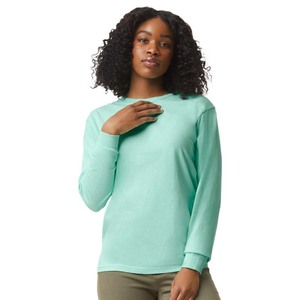 Camiseta de Manga Larga para Mujer, de Algodón Suave, Lisa, Hilada en Anillo - Product Image 4