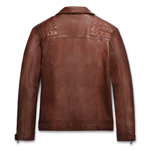 Blouson aviateur en cuir de mouton de haute qualité, vêtements de ville, veste d'hiver en cuir pour hommes, logo personnalisé, nouveauté - Product Image 2