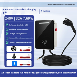 Nuevo Cargador de Vehículos Eléctricos Bidireccional de Nivel 2, 7.6, 9.6, 11.5kW, Tipo 1, Estación de Carga de CA Montada en la Pared, OCPP, Hogar Inteligente, Comercial, para Vehículos Eléctricos - Product Image 2