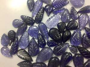 Iolita Natural Tallada a Mano en Forma de Hoja, Piedras Preciosas Sueltas para Joyería - Product Image 3