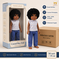 Poupée TUSALMO personnalisée de 14 pouces pour filles afro-américaines, en vinyle souple, cheveux bouclés, jouet éducatif interactif, OEM ODM