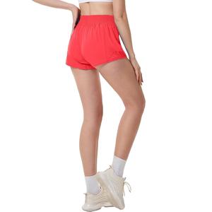 กางเกงขาสั้นสำหรับสุภาพสตรีสีราสเบอร์รี่แข็งแรงทรงปานกลางทำจากโพลีเอสเตอร์100% แบบปรับแต่งได้มีกระเป๋าตรงจากบังคลาเทศ - Product Image 4