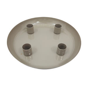 Vente en gros de bougeoir rond en fer et métal au design simple couleur noire brillante pour décoration de Noël faite à la main - Product Image 4