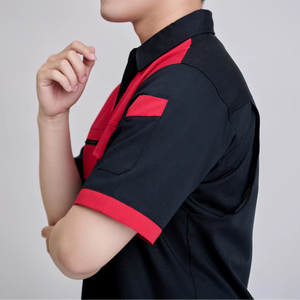 Conjunto de Ropa de Trabajo de Alta Visibilidad en Negro y Rojo para Hombre |   Uniforme de Seguridad de Tela TC Resistente - Product Image 1