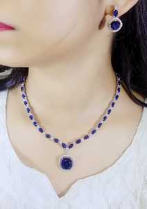 Tendance américain diamant pendentif ensemble Cz pierre fête porter Premium Design indien femmes bijoux à la main en vrac produit - Product Image 3