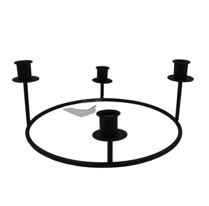 Support de l'avent en fer décoratif classique bougeoir couleur argent pour éclairage de noël décoration vaisselle décorative - Product Image 4