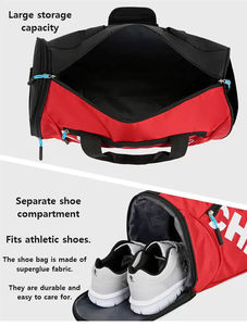 Logo personnalisé en cuir véritable de haute qualité grande capacité Portable multifonctionnel Camping étanche Gym sport sac de voyage - Product Image 4