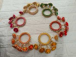 Assorted Color Indian Wedding Bangles & Kalire Bracelets Mehndi Haldi, Sangeet, Mayoon <b>Favors</b> Gift Set (10 .500 Pieces) - Product Image 4