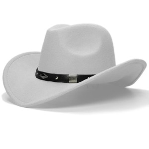 Chapeau western de cow-boy en laine à large bord, motif géométrique, unisexe, pour enfant, taille 61cm/57cm/54cm - Product Image 3