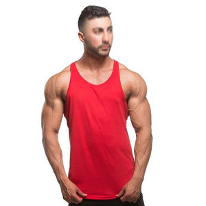 เสื้อกล้ามออกกำลังกายผู้ชาย ทรงสปอร์ต คอกลม ผ้าฝ้าย 100% ซักหิน แห้งเร็ว กระชับรูปร่าง เสื้อกล้ามฤดูร้อน ขายส่ง - Product Image 4