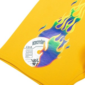 Custom <b>Yellow</b> <b>Men</b> Sweat <b>Shorts</b> Cotton Fleece Baggy Fit Blank <b>Men</b> Jogger Pants Hot Stamping Logo Wide Leg Sweat <b>Short</b> Pants <b>Men</b> - Product Image 4