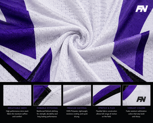 Maillot de football américain premium blanc pour homme, imprimé 23, anti-humidité, ajusté, manches courtes, 100 % polyester, brodé - Product Image 5
