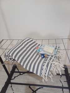 Serviette turque Peshtemal rayée, séchage rapide, écologique, en coton coloré, pour femmes et hommes, plage, piscine, maison, sauna, serviette de séchage - Product Image 5