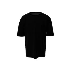 Camiseta Larga de Manga Media con Cuello Redondo para Mujer, Talla Grande, 100% Algodón Orgánico, Transpirable, Ecológica, Informal, Color Negro - Product Image 1