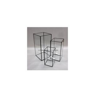 Metal Black Powder Coated and Glass Different Sizes <b>Wedding</b> <b>Cards</b> Storage Boxes Standard Home Decoration <b>Cards</b> Storage <b>Box</b> - Product Image 1