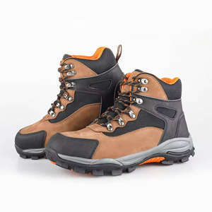 Chaussures de sécurité pour hommes, haute visibilité, antidérapantes, dessus en cuir, chaussures de travail industrielles durables, style moderne, confort, toutes les industries - Product Image 1