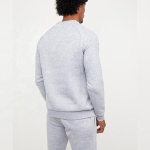 Sweat-shirt à col rond coupe ajustée pour hommes pull gris décontracté avec logo personnalisé Streetwear mode haut en molleton de coton pour hommes pour l'hiver - Product Image 4