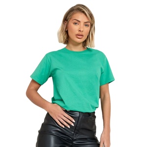 2025 tendance en gros coupe ample dames chemise Logo personnalisé femmes surdimensionné t-shirts doux 100% coton T-shirt pour les filles - Product Image 1