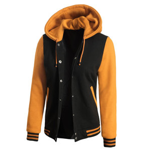 Customized Design Hooded Letterman <b>Jacket</b> <b>Women</b> Highschool Baseball <b>Bomber</b> <b>Lightweight</b> Winter Breathable Dyed Windproof - Product Image 1