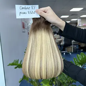 Beladyhair kualitas Super bundel lurus ekstensi rambut Balayage kualitas tinggi rambut manusia pakan ekstensi perusahaan sampel terbaik