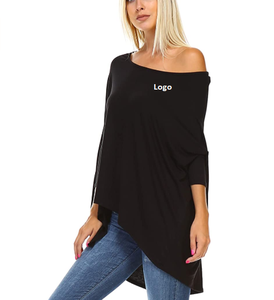Women's Tunic Top Casual 34 Batwing Sleeve Off Shoulder Baggy Oversized Loose Fit Flowy T <b>Shirt</b> Blouse From Bangladesh - Product Image 2
