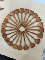Hartvormige Houten Lepels Acaciahout Gesneden Liefdeslepels Cadeau Klaar Voor Bruiloft Valentijnsdag Moederdag Housewarming Koffie