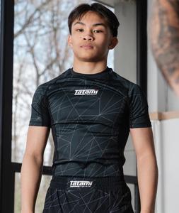 เสื้อรัดรูปคอตั้งพิมพ์ลายดิจิทัลแบบแห้งเร็วสำหรับผู้ใหญ่2025ผู้ชาย - Product Image 3