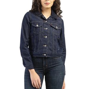 Vestes en jean bleues pour femmes sur mesure, boutons, écologiques, de haute qualité, coupe ample, vêtements d'extérieur décontractés, fournisseurs en gros 2026 - Product Image 1