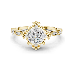 Anillo de Diamante Cultivado en Laboratorio de 1.04 CT para Mujer, Claridad VVS-VS, Color EF, Oro de 18KT, 14KT, 10KT y Plata 925, Rosa, Amarillo, Blanco - Product Image 1