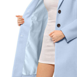 2025 Custom Ladies Stylish Long Coats Mid-long <b>Wool</b> <b>Blend</b> Coat Breathable <b>Women</b> Slim Fit Coats - Product Image 6