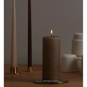 Most Selling Metal <b>Candle</b> Pillar <b>Plate</b> Gold Finished for Home and Wedding Tabletop Decor Round Shape <b>Candle</b> <b>Plate</b> - Product Image 5